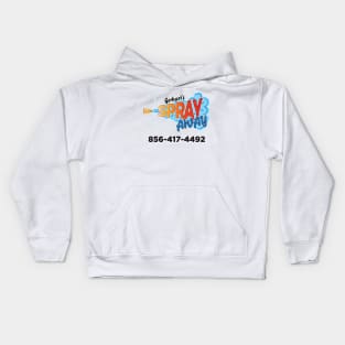 Gerhart's Spray Away with phone number. Kids Hoodie